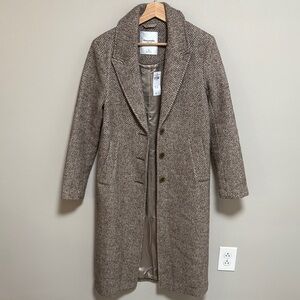 Abercrombie Wool-Blend Tailored Topcoat Size XS